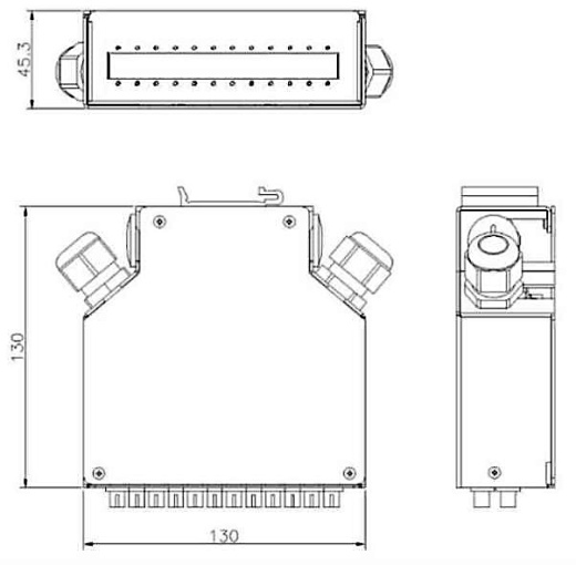 Оптический кросс на DIN рейку ORB-12LC-DX-SM